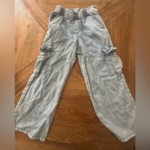 Kids Denim Cargo Pants